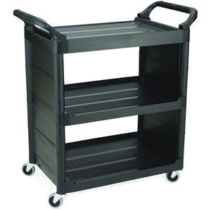 Bussing Cart with End Panels - 3, 150 lbs., Polypropylene, 18-5/8", 36-5/8", 33-5/8", Rubber, Knocked Down