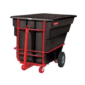 Tilt Truck - 1-1/2 cu. yd., 2100 lbs., Polyethylene, 80.5", 43", 49.5", Black, 6", 16"