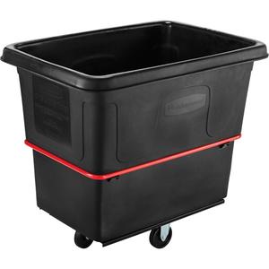 Heavy-Duty Utility Truck - 16 cu. ft., 1000 lbs., Black Recycled Plastic, 44-3/8", 31", 38-1/4", Diamond Tilt, 5"