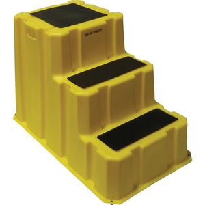 Nestable Industrial Step Stools - 3, 29", 42", 25-3/4", 500 lbs., Safety Yellow