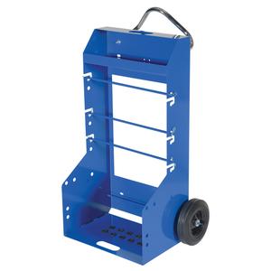 Portable Wire Reel Caddy - 300 lbs., Steel, 29", 47-5/16", 21-7/8", All-Welded, 4, 47.5", 29" W x 21-7/8" D x 47-5/16" H, 1/2" W x 22" L