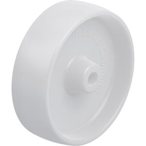 Nylon Wheels - 4-92/100" (125 mm), 660 lbs. (300 kg.), Plain, 590/1000", 1-57/100" (40 mm), Nylon, 0.590" (15 mm), 1.771" (45 mm), '-25°C to 80°C (-13°F to 176°F)