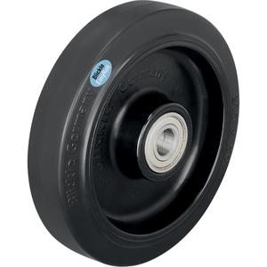Elastic Solid Rubber Wheels - 3-93/100" (100 mm), 440 lbs. (200 kg.), 314/1000", 1-1/2" (38 mm), 0.314" (8 mm), Solid Rubber, Ball, 1.811" (46 mm)