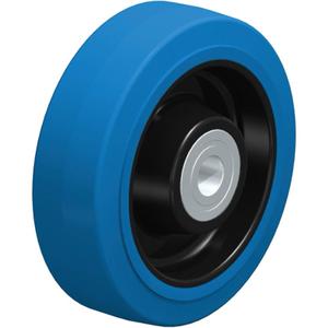 Elastic Solid Rubber Wheels - 4-23/25" (125 mm), 550 lbs. (250 kg.), 314/1000", 1-57/100" (40 mm), Solid Rubber, 0.314" (8 mm), Ball, 1.811" (46 mm)