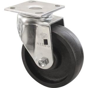 Emaxx™ RollX™ Wow Caster - 8" (203.2 mm), 1200 lbs. (544.3 kg.), Nylon, Swivel, Steel, 2" (50.8 mm), 2-5/8" - 3" (67 mm x 76 mm), 3/8" (9.52 mm), 3-27/32'' x  4-1/2'' (97.6 mm x 114.3 mm), Roller, 6"