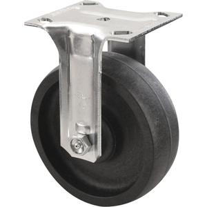 Emaxx™ Lava™ Caster - 4" (101.6 mm), 800 lbs. (363 kg.), High Temp Nylon, Rigid, Steel, 2" (50.8 mm), 3" x 2-5/8" (76.2mm x 50.8mm), 3/8" (9.52 mm), 4-1/2" x 3-27/32" (114.3mm x 98mm), 85, 3-5/8" x 3"