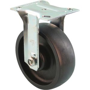 5400 Series Lava™ Caster - 4" (101.6 mm), 700 lbs. (317 kg.), High Temp Nylon, Rigid, Steel, 1-1/2" (38 mm), 3" x 2-5/8" (76.2mm x 50.8mm), 3/8" (9.52 mm), 4-1/2" x 3-27/32" (114.3mm x 98mm), 85, 3-5/8" x 3"