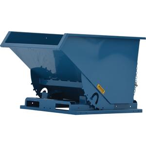Self-Dumping Hopper - 1 cu.yd., 10 ga., Steel, Blue