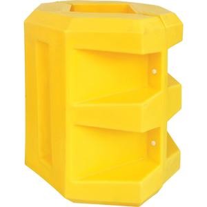 Short Column Protector - 10" x 10", Square, 24", 24", 24", Yellow, Linear low density polyethylene (LLDPE)
