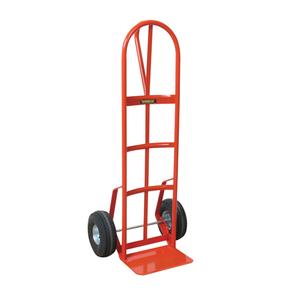 Industrial Duty Hand Truck - 126-P - P-Handle, Steel, 14" W x 8" D, Pneumatic, 10" H x 3-1/2" W, 700 lbs., 51", 22-1/2"