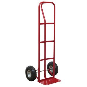 SR Economy Hand Truck - P-Handle, Steel, 14" W x 7-1/2" D, Pneumatic, 10" H x 3-1/2" W, 500 lbs., 51", 21-1/2"