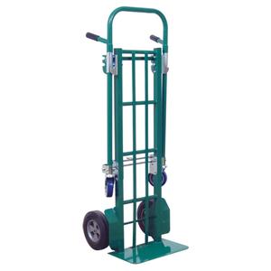 Greenline Economical Convertible Hand Truck - E-CON - Dual, Steel, 18" W x 8-1/2" D, Rubber, 10" H x 2-1/2" W, 700 lbs., 800 lbs., 13.75" x 48"