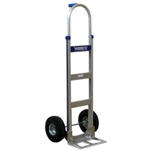 Cobra-Lite Hand Truck - 410-T14-P - Single Grip, Aluminum, 14" W x 7-1/2" D, Pneumatic, 10" H x 3-1/2" W, 600 lbs., 52", 18"