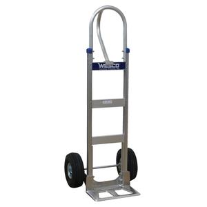 Cobra-Lite Hand Truck - 410-T14-P - P-Handle, Aluminum, 14" W x 7-1/2" D, Pneumatic, 10" H x 3-1/2" W, 600 lbs., 52", 18"