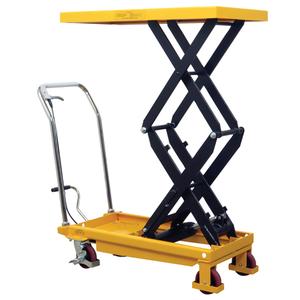 Hydraulic Scissor Lift Table - 35-1/2" L x 19-1/2" W/19.5" L x 35.5" W, 770 lbs., 51", 14", Steel, 38"/46"