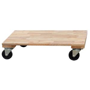 Solid Platform Wood Dolly - 1200 lbs., 24", 36", 7", Rubber