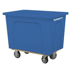 Box Truck - 5 cu. Ft., 350 lbs., Polyethylene, 32", 21", 21", Corner Standard, 4 bushel / 32 gal., Blue