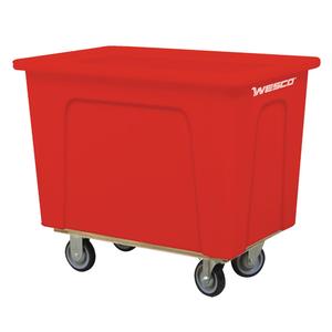 Box Truck - 5 cu. Ft., 350 lbs., Polyethylene, 32", 21", 21", Corner Standard, 4 bushel / 32 gal., Red