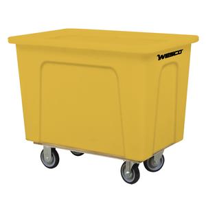 Box Truck - 5 cu. Ft., 350 lbs., Polyethylene, 32", 21", 21", Corner Standard, 4 bushel / 32 gal., Yellow