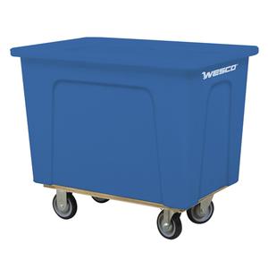 Box Truck - 10 cu. Ft., 450 lbs., Polyethylene, 35", 24", 30", Corner Standard, 8 bushel / 64 gal., Blue
