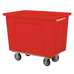 Box Truck - 10 cu. Ft., 450 lbs., Polyethylene, 35", 24", 30", Corner Standard, 8 bushel / 64 gal., Red
