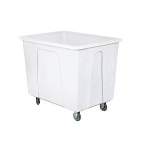 Box Truck - 25 cu. Ft., 600 lbs., White Polyethylene, 46", 34", 40", Corner Standard, 20 bushel / 160 gal., White
