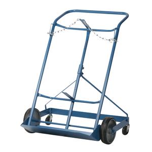 Professional Double Gas Cylinder Truck CC-2 - Steel, 29", 42-1/4", 18-1/2", 500 lbs., Mold-on Rubber, 16-7/8" W x 7-1/4" L