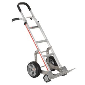 Self-Stabilizing Hand Truck - Combination, Aluminum, 18'' W x 7-1/2'' D, Micro-Foam, 10'' H x 3'' W, 500 lbs., 55'', 21'', Triple Row, Straight