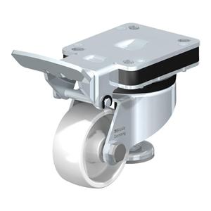 Heavy-Pressed Caster - 3" (76 mm), 440 lbs. (199.58 kg.), Steel, Swivel, Steel, 1-1/4" (31.75 mm), 3-1/4" x 2-3/8" (83 mm x 60 mm), 11/32" (9 mm), 4" x 3-3/8" (102 mm x 86 mm), 70° Shore D, Plain Bore