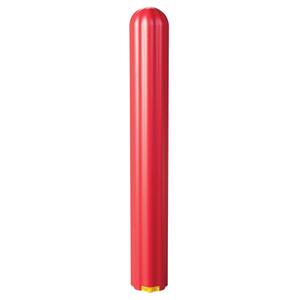 Ribbed Bollard Cover - 56", 4", Red, High Density Polyethylene (HDPE), 4-3/4", 5-3/4"