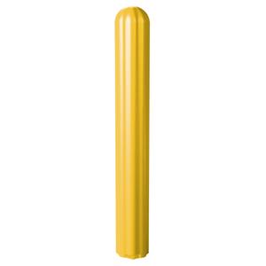 Ribbed Bollard Cover - 56", 4", Yellow, High Density Polyethylene (HDPE), 4-3/4", 5-3/4"