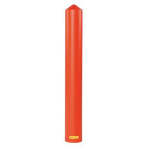 Smooth Bollard Cover - 56", 6", Red, High Density Polyethylene (HDPE), 6-7/8", 7-3/8"