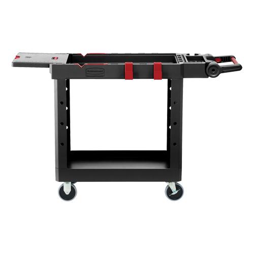 Heavy-Duty Adaptable Utility Cart - 2, 500 lbs., Structural Foam, 17-3/4", 36", 46-1/5", Rubber/Pneumatic, Knocked Down, Black, Lip Up, 10 lbs., Thermoplastic rubber - Image 2