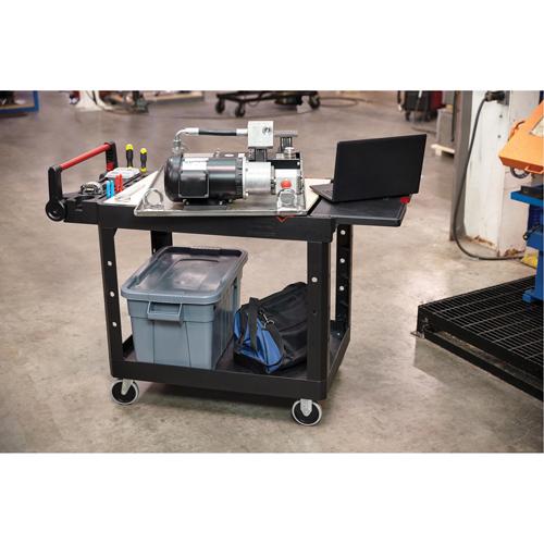 Heavy-Duty Adaptable Utility Cart - 2, 500 lbs., Structural Foam, 17-3/4", 36", 46-1/5", Rubber/Pneumatic, Knocked Down, Black, Lip Up, 10 lbs., Thermoplastic rubber - Image 10