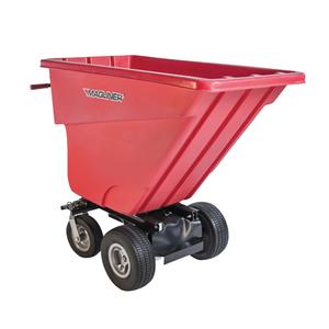 Motorized Tilt Truck - 13,5 pi³, 24 Volts DC, 45", 68", 27", Red, Polyethylene, Foam filled, 3 to 6 hours