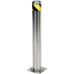 Safety Bollard - 8", 8", 36", Silver, Stainless Steel