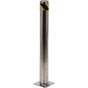 Safety Bollard - 8", 8", 42", Silver, Stainless Steel