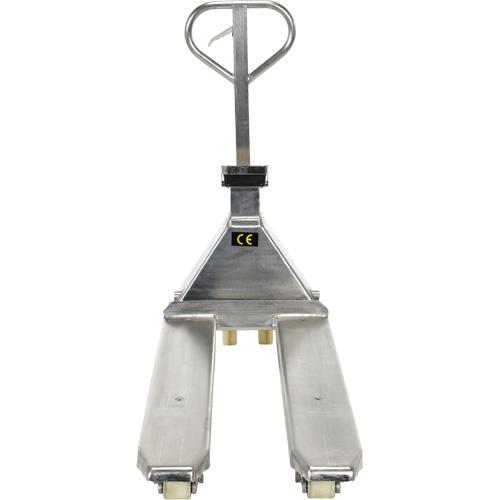 Scale Pallet Truck - 45.69", 21.875", 5000 lbs., Stainless Steel, 7-11/16", 8", 3.375", AA Alkaline - Image 2