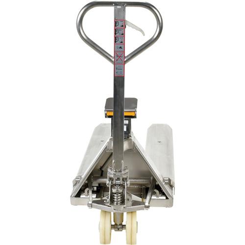 Scale Pallet Truck - 45.69", 21.875", 5000 lbs., Stainless Steel, 7-11/16", 8", 3.375", AA Alkaline - Image 3