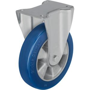Heavy-Duty Plate Caster - 7-7/8" (200 mm), 1540 lbs. (700 kg.), Polyurethane, Rigid, Steel, 2" (50.8 mm), 4" x 3" (102 mm x 76 mm), 13/30" (11 mm), 5-1/2" x 4-1/3" (140 mm x 110 mm), Ball bearing, 9-5/8" (244 mm)