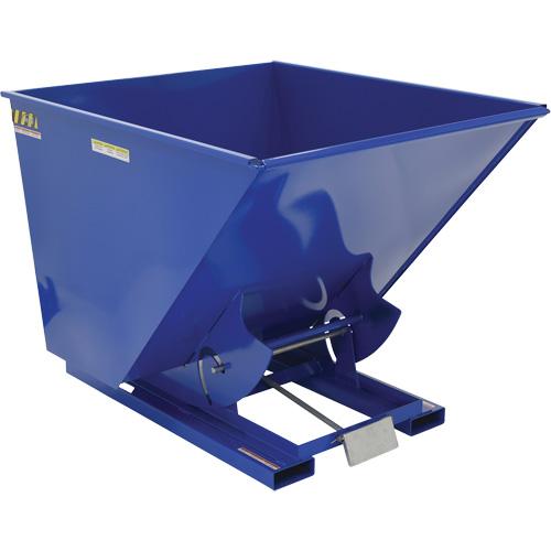 Self-Dumping Hopper - 2 cu.yd., 12 ga., Steel, Blue, 2000 lbs., 56-11/16", 68-5/16", 51-13/16"