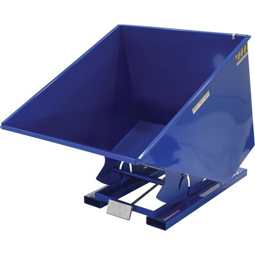 Self-Dumping Hopper - 2 cu.yd., 12 ga., Steel, Blue, 2000 lbs., 56-11/16", 68-5/16", 51-13/16" - Image 4
