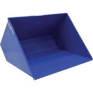 Self-Dumping Hopper - 3 cu.yd., 12 ga., Steel, Blue, 2000 lbs., 81-3/4", 68-5/8", 51-13/16"