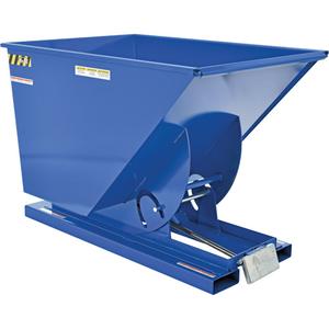 Self-Dumping Hopper - 1 cu.yd., 8 ga., Steel, Blue, 6000 lbs., 41-11/16", 61-1/8", 42-11/16"