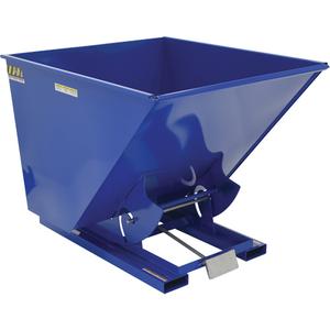 Self-Dumping Hopper - 2 cu.yd., 8 ga., Steel, Blue, 6000 lbs., 56-11/16", 68-5/16", 51-13/16"
