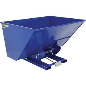 Self-Dumping Hopper - 3 cu.yd., 8 ga., Steel, Blue, 6000 lbs., 81-3/4", 68-5/8", 51-13/16"