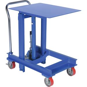Lift Table - 30"L x 24"W, 2000 lbs., 60", 36", Steel, 37-11/16", Foot Pump, Two rigid and two locking swivel casters