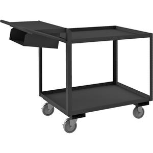 Order Picking Cart - 2, 1200 lbs., Steel, 24-1/4", 40-1/4", 52-3/8", 26-1/2", Polyurethane, All-Welded, Lip Up, Grey