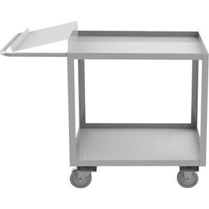 Industrial Grade Order Picking Cart - 2, 1200 lbs., Stainless Steel, 18-1/8", 39", 45", 22-1/8", Polyurethane, All-Welded, Lip Up