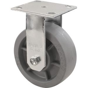 Emaxx™ Caster - 4" (101.6 mm), 1000 lbs. (453.6 kg.), Envirothane™, Rigid, Steel, 2" (50.8 mm), 2-5/8" - 3" (67 mm x 76 mm), 3/8" (9.52 mm), 3-27/32'' x  4-1/2'' (97.6 mm x 114.3 mm), Roller, 3-3/4", 5-5/8"